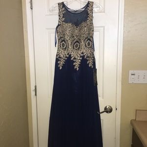 navy blue girls formal dress